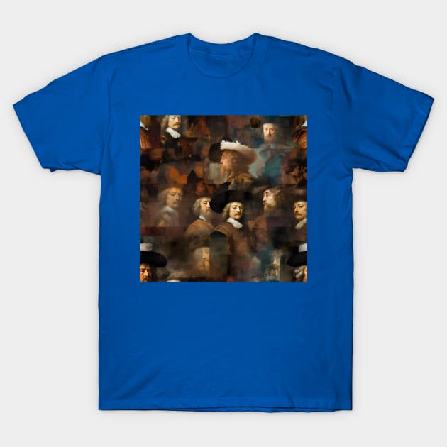 Rembrandt Paintings Mashup T-Shirt by Grassroots Green